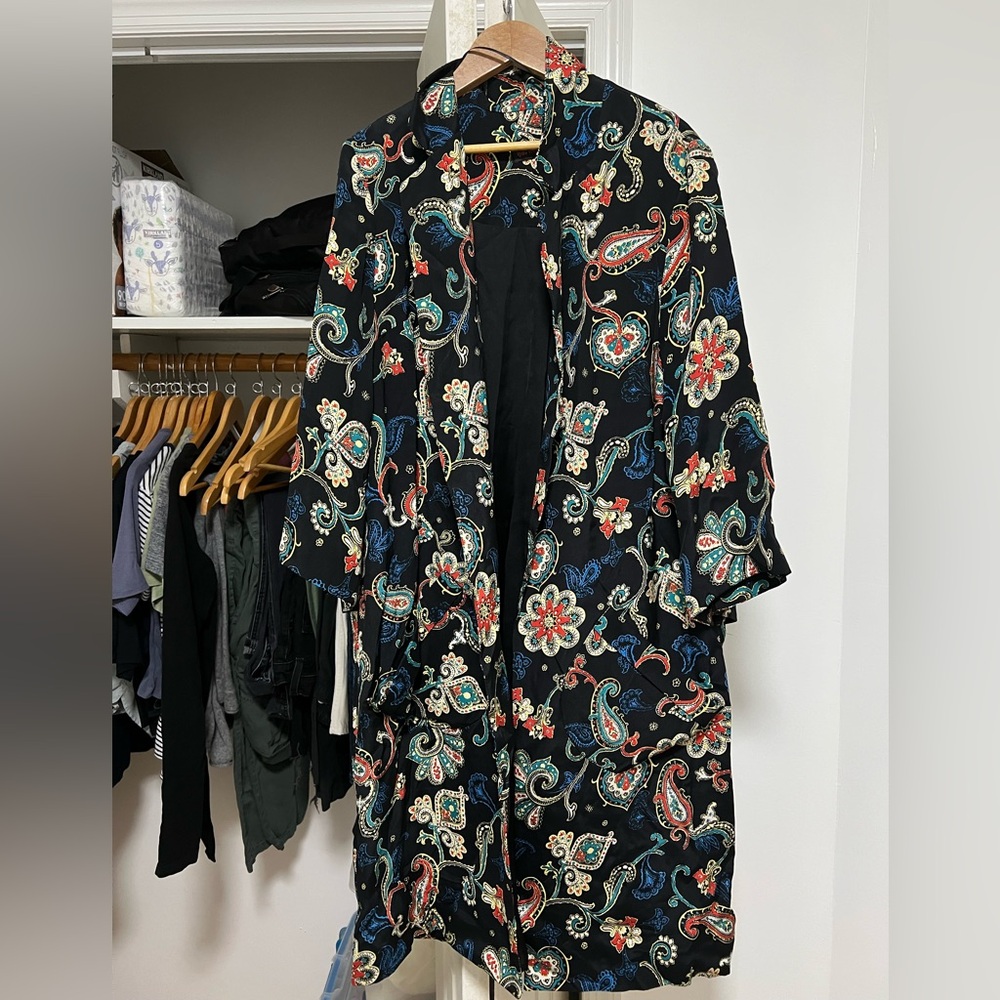Kate moss x topshop, floral silk jacket, size 6